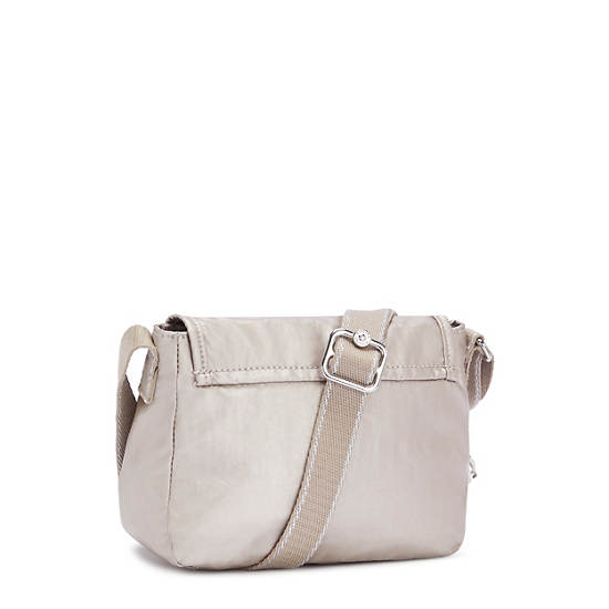 Kipling Sabian Metallic Crossbody Mini Veske Beige | NO 1867EB